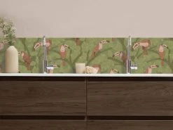 Le Grand Cirque Crédences Crédence Adhésive Toucans Vert Clair 40cmx2m