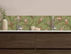 Le Grand Cirque Crédences Crédence Adhésive Toucans Orange Clair 40cmx2m -Plaques et lettrages Soldes credence adhesive toucans vert clair 40cmx2m