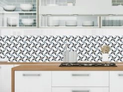 Le Grand Cirque Crédences Crédence Adhésive Valmy Gris 40cmx2m -Plaques et lettrages Soldes credence adhesive valmy bleu 40cmx2m 4