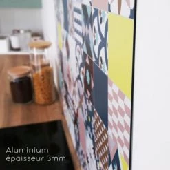 99Déco Crédences Crédence Cuisine Alu Fond De Hotte L60xH70cm -Plaques et lettrages Soldes credence cuisine alu fond de hotte l60xh70cm 2