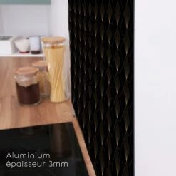 99Déco Crédences Crédence Cuisine Aluminium Fond De Hotte L60 X H70cm -Plaques et lettrages Soldes credence cuisine aluminium fond de hotte l60 x h70cm 7