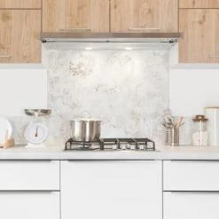 99Déco Crédences Crédence Cuisine En Alu Fond De Hotte 2 Bandeaux L100 X H20cm