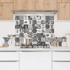 99Déco Crédences Crédence Cuisine En Alu Fond De Hotte 2 Bandeaux L100 X H20cm