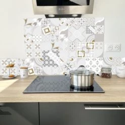 99Déco Crédences Crédence Cuisine En ALU Fond De Hotte L60 X H70cm