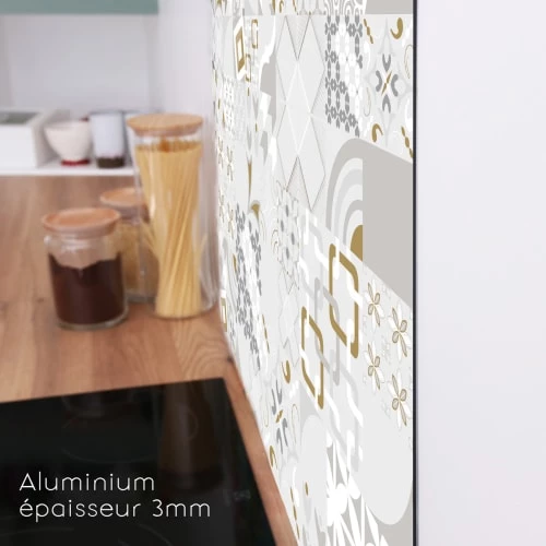 99Déco Crédences Crédence Cuisine En ALU Fond De Hotte L60 X H70cm 6 99Déco Crédences Crédence Cuisine En ALU Fond De Hotte L60 X H70cm – Image 4