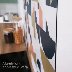 99Déco Crédences Crédence Cuisine En Alu Fond De Hotte L60 X H70cm -Plaques et lettrages Soldes credence cuisine en alu fond de hotte l60 x h70cm 82