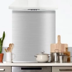 99Déco Crédences Crédence Cuisine En Alu Fond De Hotte L60xH70cm -Plaques et lettrages Soldes credence cuisine en alu fond de hotte l60xh70cm 40