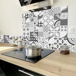 99Déco Crédences Crédence Cuisine En ALU Fond De Hotte L90 X H70cm -Plaques et lettrages Soldes credence cuisine en alu fond de hotte l90 x h70cm 60