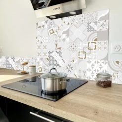 99Déco Crédences Crédence Cuisine En ALU Fond De Hotte L90 X H70cm