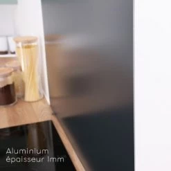 99Déco Crédences Crédence Cuisine En Alu Fond De Hotte L90xH70cm -Plaques et lettrages Soldes credence cuisine en alu fond de hotte l90xh70cm 35