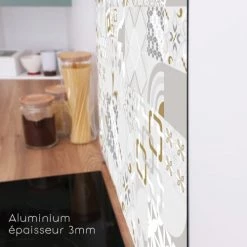 99Déco Crédences Crédence Cuisine En ALU Lot De 2 Bandeaux L100xH20cm -Plaques et lettrages Soldes credence cuisine en alu lot de 2 bandeaux l100xh20cm 35