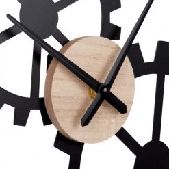 Plaques et lettrages Soldes -Plaques et lettrages Soldes ensemble de 3 horloges en bois et metal noir et beige 1000 4 1 228535 3