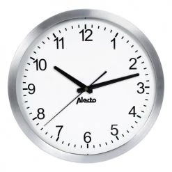 Alecto Horloges Murales Et Horloges à Poser Grande Horloge Murale Analogique Aluminum