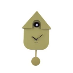 Karlsson Horloges Murales Et Horloges à Poser Horloge à Pendule Vert Olive -Plaques et lettrages Soldes horloge a pendule vert olive 5