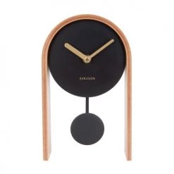 Present Time Horloges Murales Et Horloges à Poser Horloge à Poser En Bois Noir H25cm