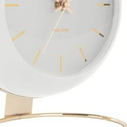 Present Time Horloges Murales Et Horloges à Poser Horloge à Poser En Métal Blanc D21 -Plaques et lettrages Soldes horloge a poser en metal blanc d21 3