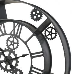 Plaques et lettrages Soldes -Plaques et lettrages Soldes horloge a rouages en metal gris et noir d120 1000 14 15 221456 3