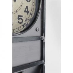 Kare Design Horloges Murales Et Horloges à Poser Horloge Avec 4 Rangements En Acier -Plaques et lettrages Soldes horloge avec 4 rangements en acier 2