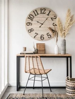 Maisons Du Monde Horloges Murales Et Horloges à Poser Horloge Beige Et Noire D83 -Plaques et lettrages Soldes horloge beige et noire d83 1000 11 24 214126 2