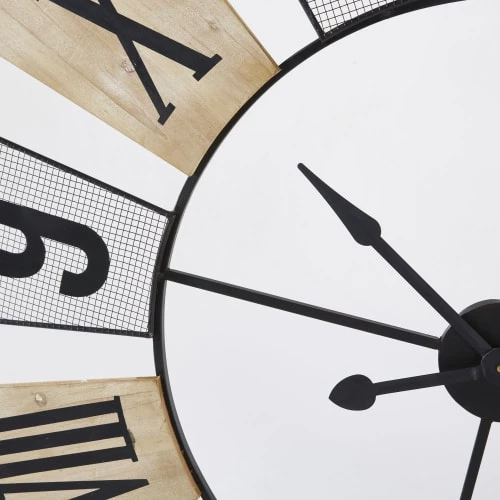 Maisons Du Monde Horloges Murales Et Horloges à Poser Horloge Bicolore En Métal Ajouré D120 4 Maisons Du Monde Horloges Murales Et Horloges à Poser Horloge Bicolore En Métal Ajouré D120 – Image 2