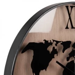 Maisons Du Monde Horloges Murales Et Horloges à Poser Horloge Boîte à Bouchons En Métal Noir Et Bois -Plaques et lettrages Soldes horloge boite a bouchons en metal noir et bois 1000 8 25 228641 2