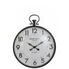 LANADECO Horloges Murales Et Horloges à Poser Horloge Boule Ronde Métal Noir Verre H69,5cm