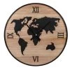 Maisons Du Monde Horloges Murales Et Horloges à Poser Horloge Carte Du Monde Beige Et Noire D60 -Plaques et lettrages Soldes horloge carte du monde beige et noire d60 1000 5 20 225561 1
