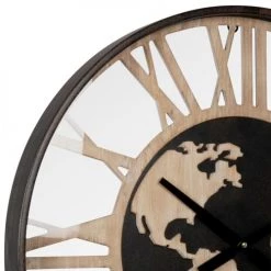 Maisons Du Monde Horloges Murales Et Horloges à Poser Horloge Carte Du Monde Bicolore D60 -Plaques et lettrages Soldes horloge carte du monde bicolore d60 1000 13 25 219211 3