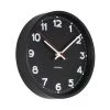 Present Time Horloges Murales Et Horloges à Poser Horloge Classique Mini Noir Diam 20cm -Plaques et lettrages Soldes horloge classique mini noir diam 20cm