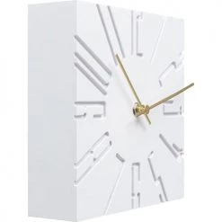 Kare Design Horloges Murales Et Horloges à Poser Horloge Cubique Blanche 19x19 -Plaques et lettrages Soldes horloge cubique blanche 19x19 2