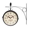 Maisons Du Monde Horloges Murales Et Horloges à Poser Horloge De Gare En Métal Noir 42x24 -Plaques et lettrages Soldes horloge de gare en metal noir 42x24 1000 7 13 67015333 2