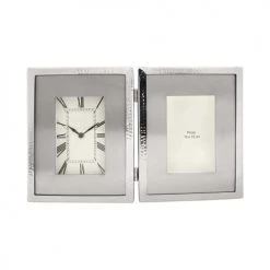 ReCollection Horloges Murales Et Horloges à Poser Horloge De Table Argent 3x40x25 -Plaques et lettrages Soldes horloge de table argent 3x40x25 2