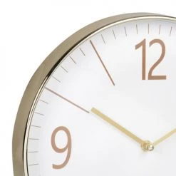 Maisons Du Monde Horloges Murales Et Horloges à Poser Horloge Dorée Et Blanche D30 -Plaques et lettrages Soldes horloge doree et blanche d30 1000 7 6 225342 3