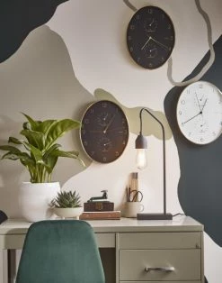 Mica Decorations Horloges Murales Et Horloges à Poser Horloge En Aluminium Noir -Plaques et lettrages Soldes horloge en aluminium noir 5