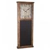 Wadiga Horloges Murales Et Horloges à Poser Horloge En Bois Avec Tableau Noir H92cm -Plaques et lettrages Soldes horloge en bois avec tableau noir h92cm