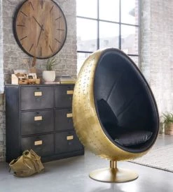 Maisons Du Monde Horloges Murales Et Horloges à Poser Horloge En Bois De Manguier Et Métal Noir D86 -Plaques et lettrages Soldes horloge en bois de manguier et metal noir d86 1000 5 40 220784 2