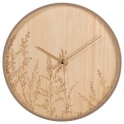 Maisons Du Monde Horloges Murales Et Horloges à Poser Horloge En Bois De Pin Motif Floral Gravé Beige D40