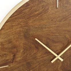 Plaques et lettrages Soldes -Plaques et lettrages Soldes horloge en manguier et metal dore d81 1000 6 20 189522 2