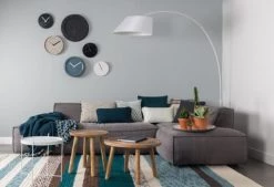 Zuiver Horloges Murales Et Horloges à Poser Horloge En Marbre Noir -Plaques et lettrages Soldes horloge en marbre noir 2