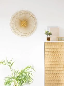 Maisons Du Monde Horloges Murales Et Horloges à Poser Horloge En Métal Doré D60 -Plaques et lettrages Soldes horloge en metal dore d60 1000 14 10 213415 2