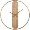 Maisons Du Monde Horloges Murales Et Horloges à Poser Horloge En Métal Doré Et Bois D'hévéa Beige D60 -Plaques et lettrages Soldes horloge en metal dore et bois d hevea beige d60 1000 6 6 227925 1
