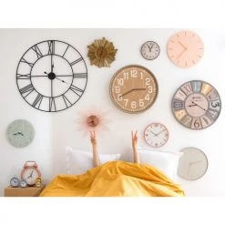 Maisons Du Monde Horloges Murales Et Horloges à Poser Horloge En Métal Noir D88 -Plaques et lettrages Soldes horloge en metal noir d88 1000 9 19 172219 4