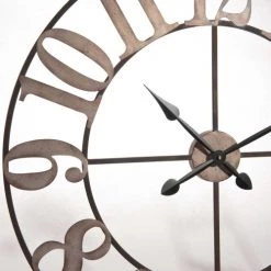 Maisons Du Monde Horloges Murales Et Horloges à Poser Horloge En Métal Noir Effet Blanchi D80 -Plaques et lettrages Soldes horloge en metal noir effet blanchi d80 1000 13 33 168789 2