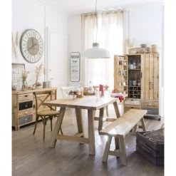 Maisons Du Monde Horloges Murales Et Horloges à Poser Horloge En Sapin D92 -Plaques et lettrages Soldes horloge en sapin d92 1000 5 4 154943 12