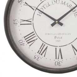 Maisons Du Monde Horloges Murales Et Horloges à Poser Horloge Gousset En Métal Noir 41x51 -Plaques et lettrages Soldes horloge gousset en metal noir 41x51 1000 3 38 178962 2