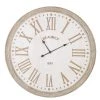 Maisons Du Monde Horloges Murales Et Horloges à Poser Horloge Gravée Blanche Et Beige D90 -Plaques et lettrages Soldes horloge gravee blanche et beige d90 1000 9 32 221145 1