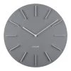 Present Time Horloges Murales Et Horloges à Poser Horloge Grise Diam 40cm -Plaques et lettrages Soldes horloge grise diam 40cm