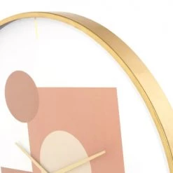 Maisons Du Monde Horloges Murales Et Horloges à Poser Horloge Imprimée Rose, Rouge Et Blanche Et Métal Doré D80 -Plaques et lettrages Soldes horloge imprimee rose rouge et blanche et metal dore d80 1000 15 2 218737 2