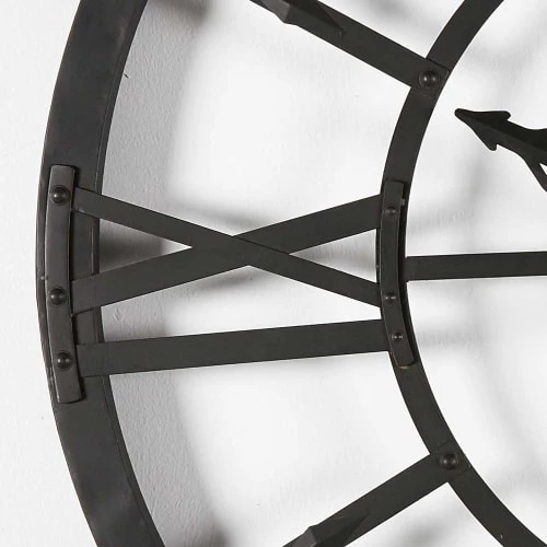 Maisons Du Monde Horloges Murales Et Horloges à Poser Horloge Lumineuse En Métal Noir D.121cm 5 Maisons Du Monde Horloges Murales Et Horloges à Poser Horloge Lumineuse En Métal Noir D.121cm – Image 3