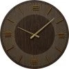 Kare Design Horloges Murales Et Horloges à Poser Horloge Marron Et Dorée D60 -Plaques et lettrages Soldes horloge marron et doree d60